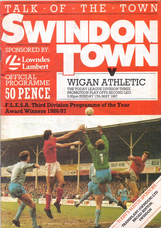 <b>Sunday, May 17, 1987</b><br />vs. Wigan Athletic (Home)